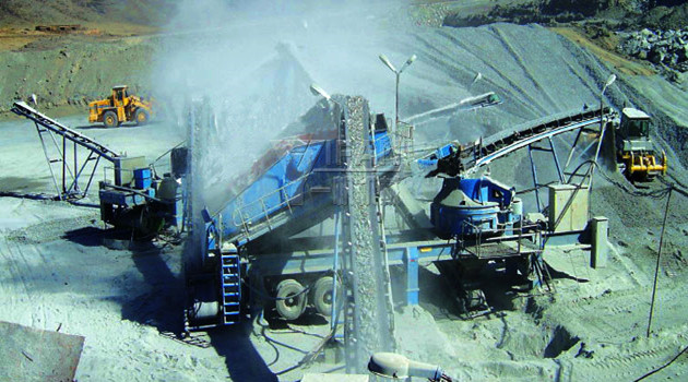 Planta móvil de trituración y cribado de 120 t/h en Siberia
