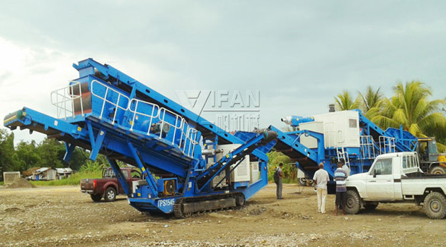 Planta móvil de trituración y cribado de 200 t/h en Solomon